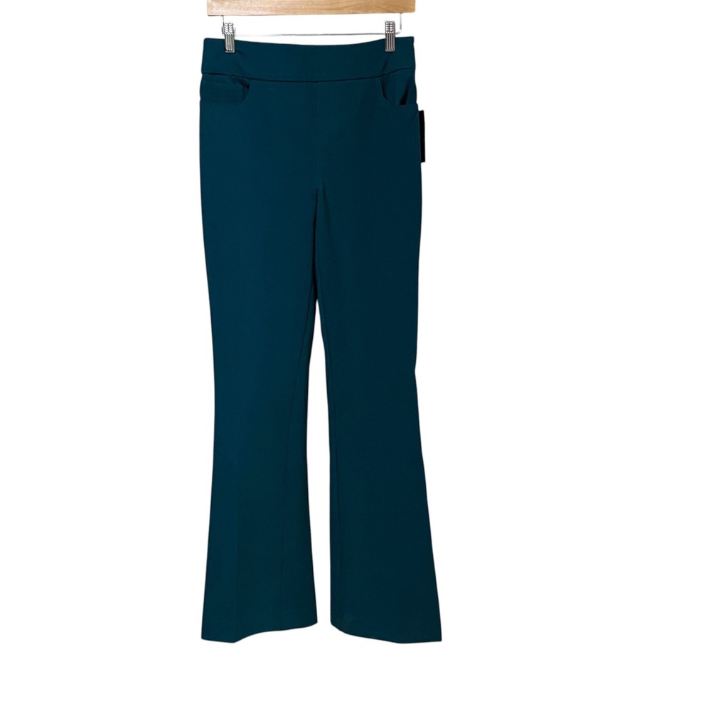 Rekucci Womens Teal Secret Figure Bootcut Pull On Dress Pants Size 8 RE1678